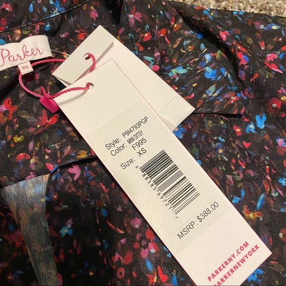 🟡 Parker Long Sleeve Shirt Dress in Mini Ditsy - Picture 8 of 9